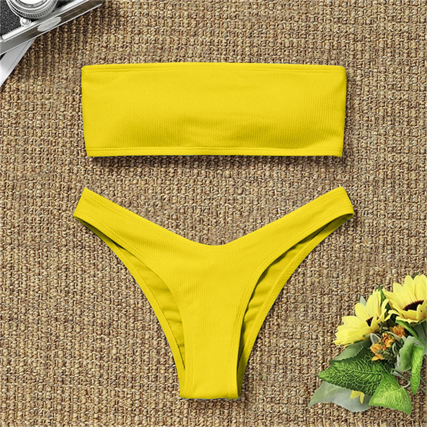 High Waist Strapless Sexy Bikini Women Swimwear Bumr