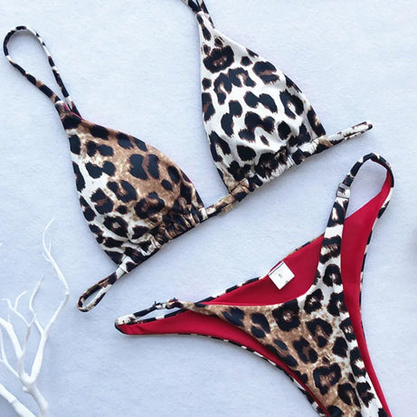 Leopard Brazilian Two Pieces Bikini Set Bumr