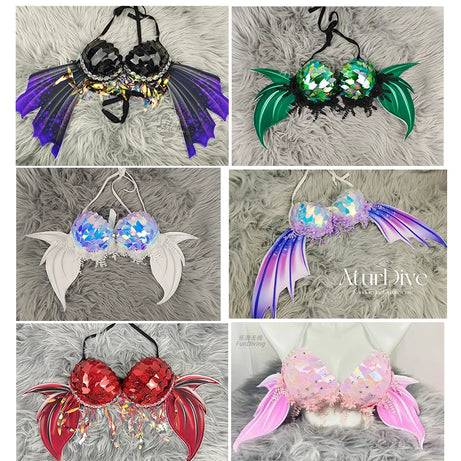 Sequin bikini wings wrap Bumr